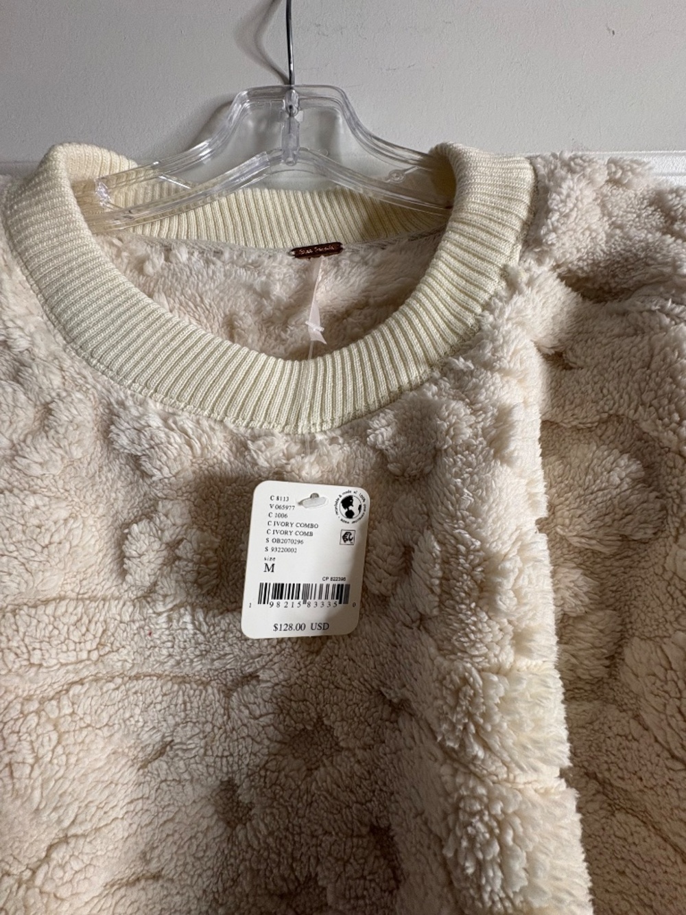 Free People Cable Knit Sweatshirt in Ivory - Picture 3 of 4